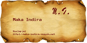 Maka Indira névjegykártya